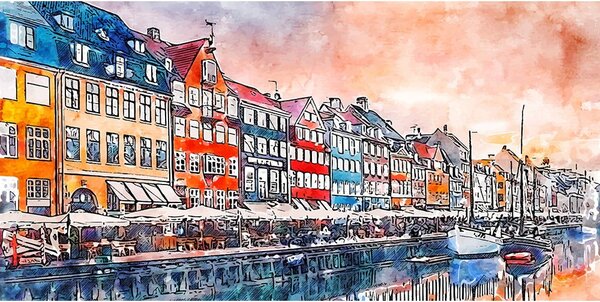 Картина 80x40 cm Copenhagen - Fedkolor