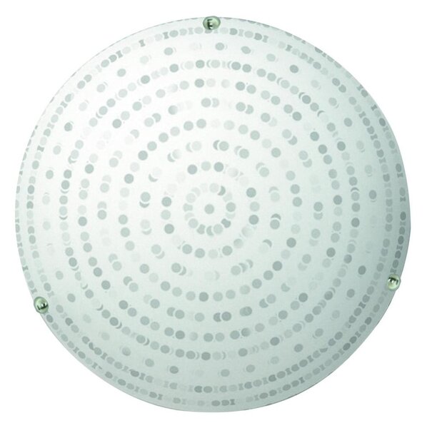 Бяла лампа за таван със стъклен абажур ø 30 cm Circle - Candellux Lighting