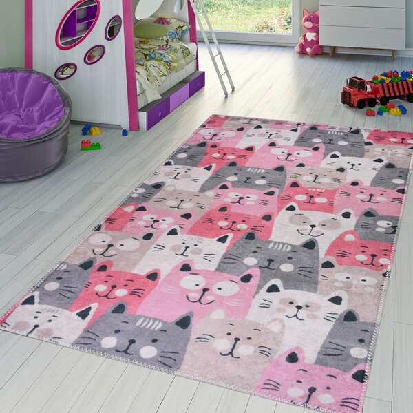 Розов детски килим 160x230 cm Silly Cats – Vitaus