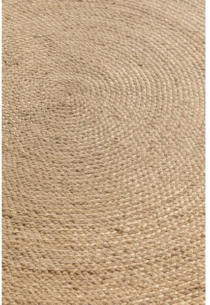 Двустранен ютен кръгъл килим в естествен цвят ø 100 cm Braided Ivory – Hanse Home