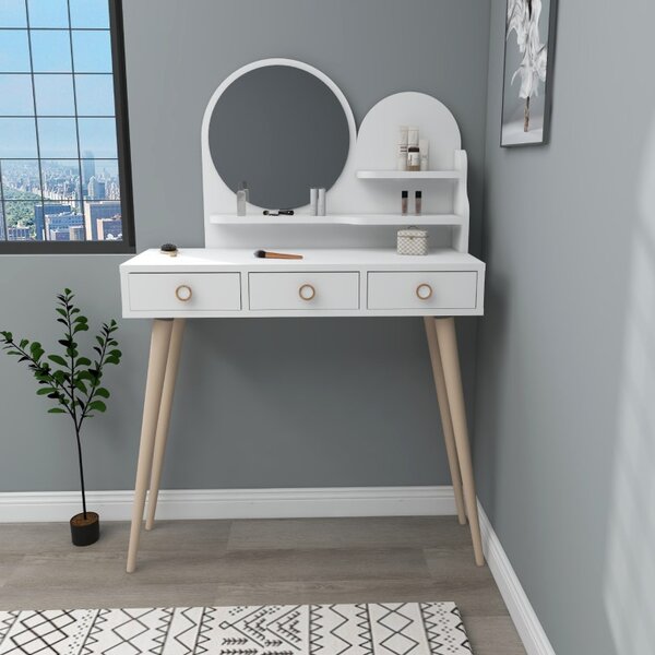 Тоалетна маса Ругес, Бяла