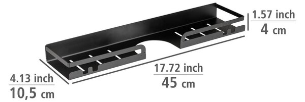 Черна неръждаема стомана, самоносеща се полица за баня Altarella - Wenko
