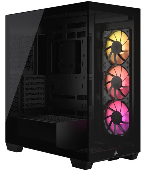 Corsair 3500X ARGB Tempered Glass Mid-Tower, Black, EAN: 0840006686057