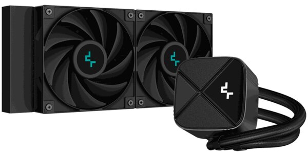 DeepCool LS520S Zero Dark, 360mm CPU Liquid Cooler, 2x120mm ARGB PWM Fans, Anti-Leak Technology, Black, LGA 1700/1200/1151/1150/1155, AMD AM5/AM4, 3Y, R-LS520-BKNNMM-G-1