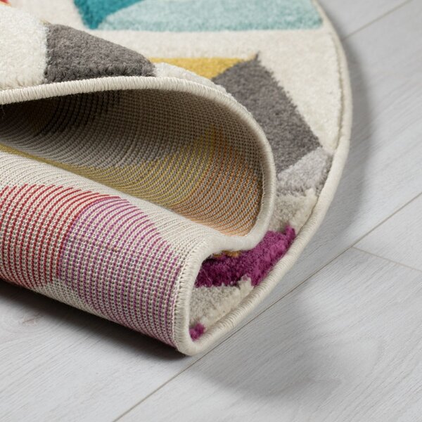 Килим Болеро Многоцветен 160X160 см, кръгъл, Flair Rugs
