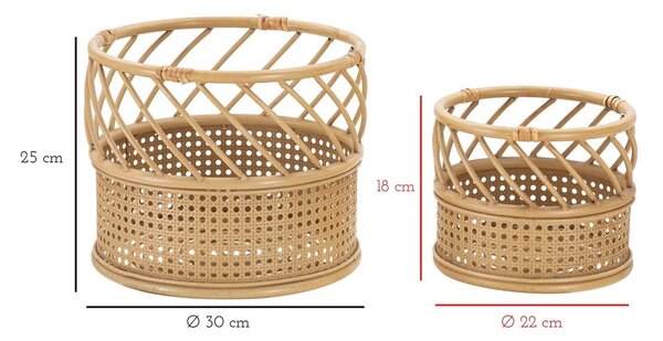 Саксии от ратан в комплект от 2 бр. ø 30 cm Panama - Mauro Ferretti