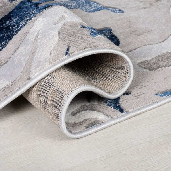 Килим с мраморен десен тъмносин 80X150 см, Flair Rugs