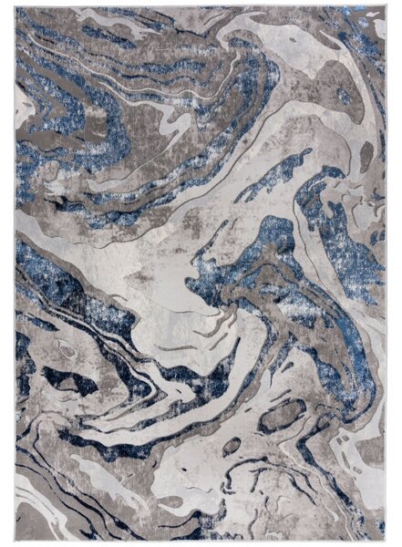 Килим с мраморен десен тъмносин 80X150 см, Flair Rugs