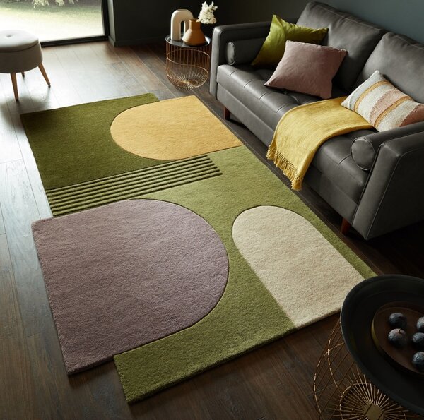 Килим Лозенец Зелен/Многоцветен 150X240 см, Flair Rugs