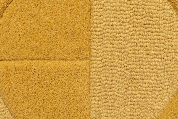 Килим Гиги Жълт Охра 160X160 см, кръгъл, Flair Rugs