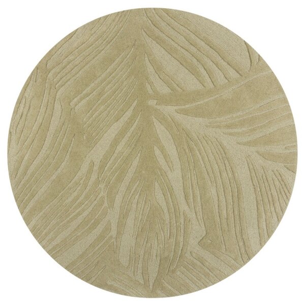 Килим Лино Лийф Зелено Салвия 160X160 см, кръгъл, Flair Rugs