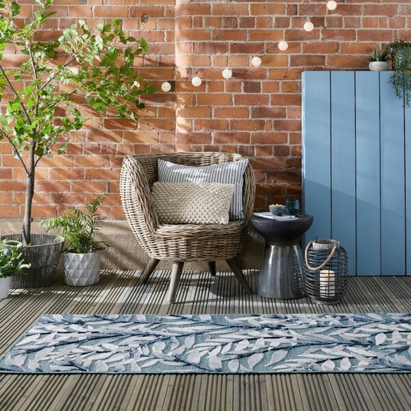 Пътека Willow Outdoor Синя 80X230 см, Flair Rugs