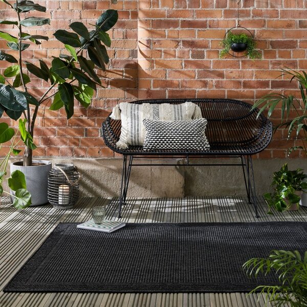 Килим Weave Outdoor CHARCOAL 80X150 см, Flair Rugs