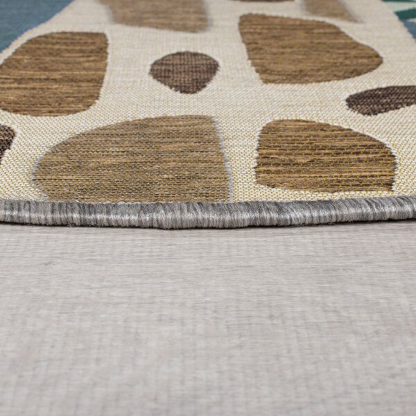 Килим Eric Giraffe Outdoor Natural 160X160 см, кръгъл, Flair Rugs