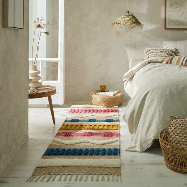 Пътека Медина от натурален юта/многоцветна 60X230 см, Flair Rugs