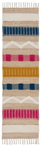 Пътека Медина от натурален юта/многоцветна 60X230 см, Flair Rugs