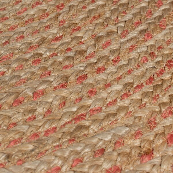 Килим Capri от юта кръгъл натурален/корал 180X180 см, Flair Rugs