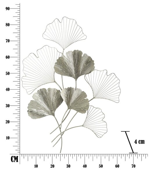 Метална декорация за окачване в сребристо Mauro Ferretti Сребро, 62 x 86 cm Goxy - Mauro Ferretti