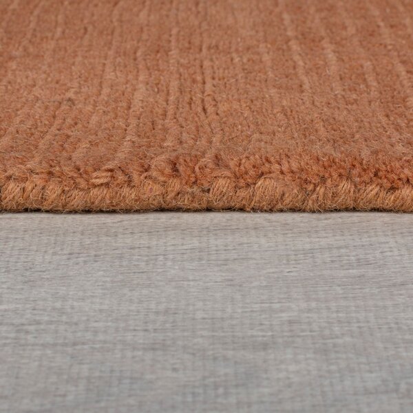 Килим с текстурирана вълнена рамка оранжев 120X170 см, Flair Rugs