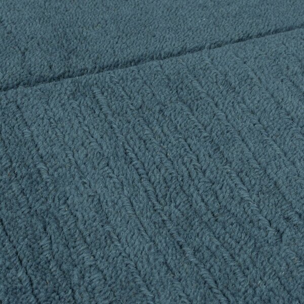Килим с текстурирана вълнена рамка синьо 120X170 см, Flair Rugs