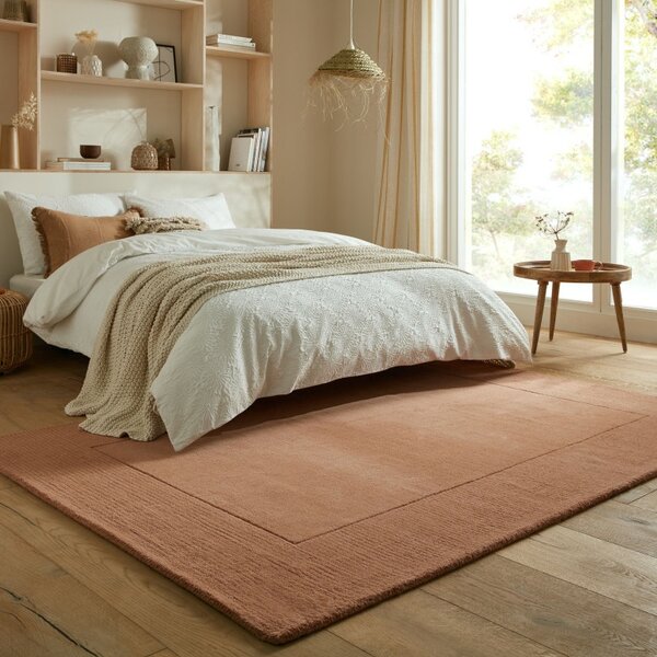 Килим с текстурирана вълнена рамка оранжев 120X170 см, Flair Rugs