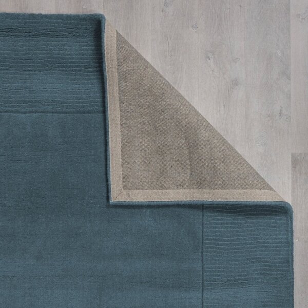 Килим с текстурирана вълнена рамка синьо 120X170 см, Flair Rugs