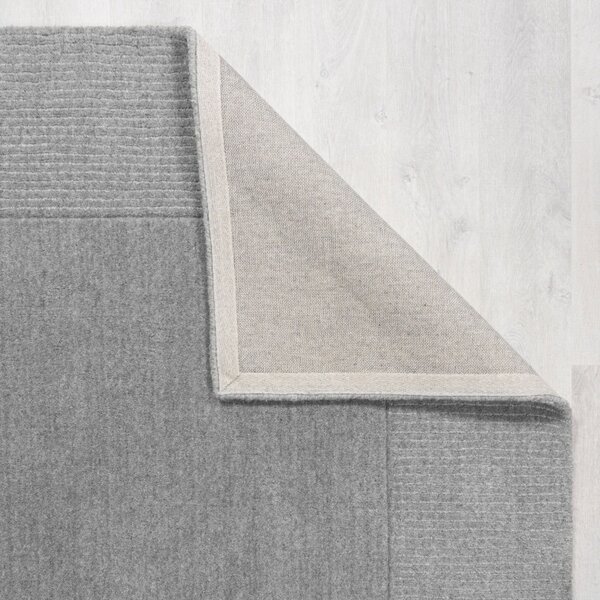 Килим с текстурирана вълнена рамка СИВО МАРЛ 120X170 см, Flair Rugs