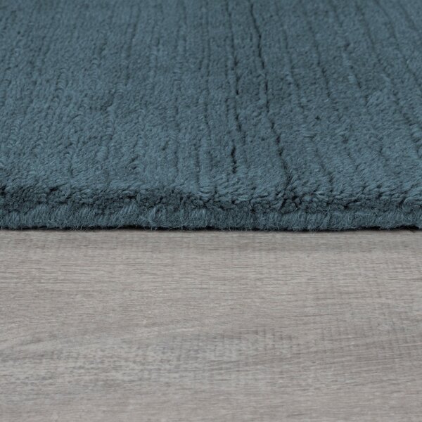 Килим с текстурирана вълнена рамка синьо 200X290 см, Flair Rugs
