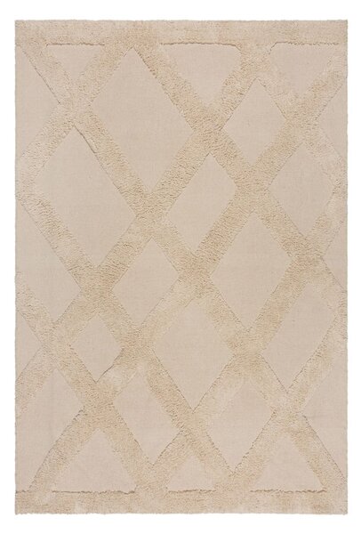 Бежов памучен килим 80x150 cm Tessa Diamond – Flair Rugs