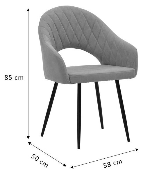 Фотьойл Macie от текстил античен кафяв - черен 58x50x85см