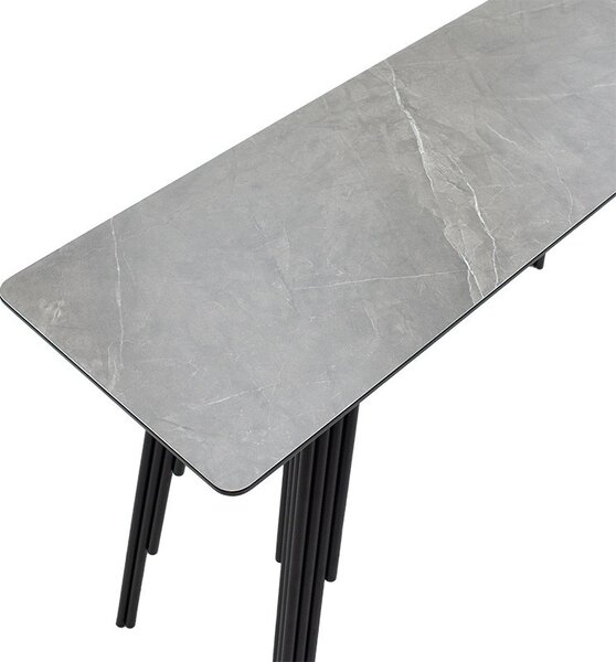 Конзола Lifo МДФ тъмен сив бетон - черен 120x40x75см