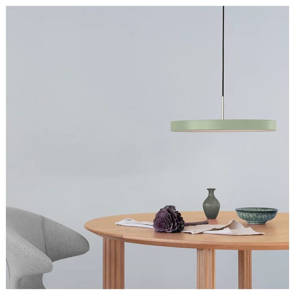 Светлозелено LED висящо осветително тяло с метален абажур ø 43 cm Asteria Medium – UMAGE