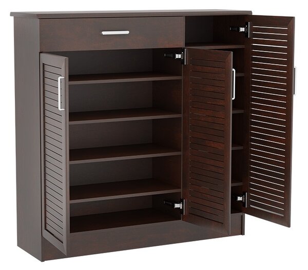 Шкаф за обувки Sante за 30 чифта, цвят орех 120x37x123см
