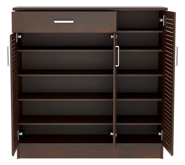 Шкаф за обувки Sante за 30 чифта, цвят орех 120x37x123см