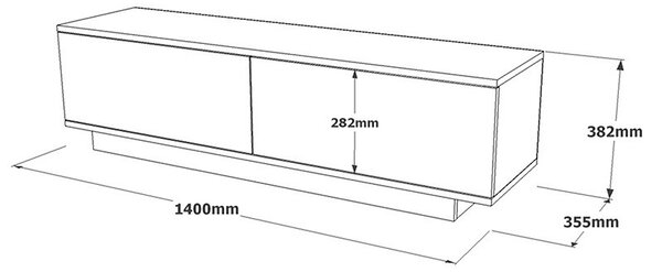 ТВ шкаф Zoeva венге 140x35x38.2см