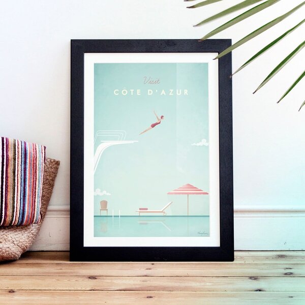 Плакат , 30 x 40 cm Côte d'Azur - Travelposter