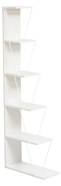 Мини библиотека Тарс бяла 50x22x150см