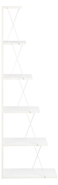 Мини библиотека Тарс бяла 50x22x150см