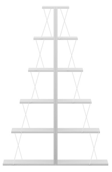 Мини библиотека Тарс бяла 130x22x146см