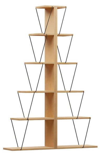 Мини библиотека Тарс сонома - черен 130x22x146см