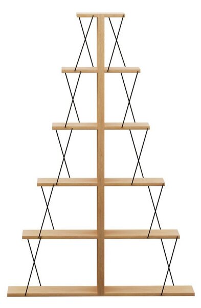 Мини библиотека Тарс сонома - черен 130x22x146см