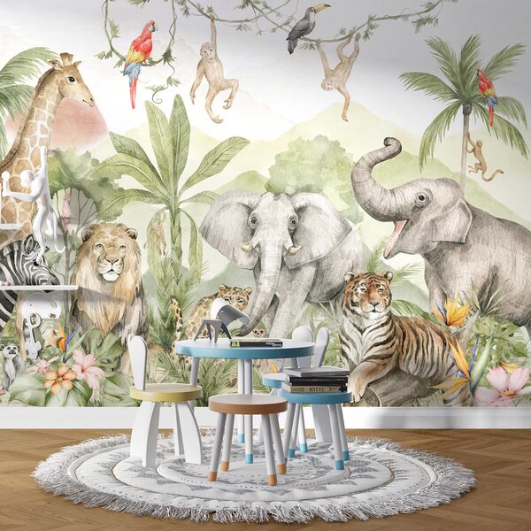 Детски Фототапет Happy Jungle Friends
