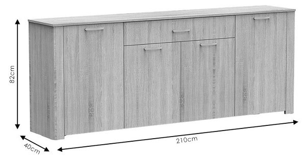 Конзола Кинли сонома 210x40x82см