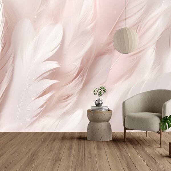 Фототапет Feathers in Pink