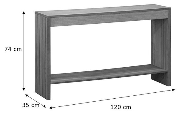 Конзола Focused МДФ цвят естествено дърво 120x35x74см