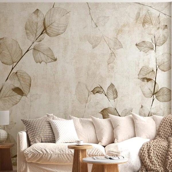 Фототапет Beige Leaves