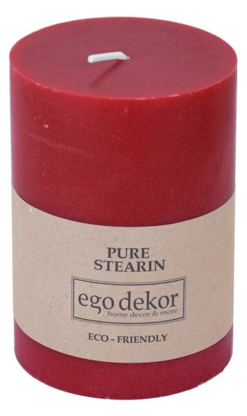 Червена приятелска свещ, време на горене 37 часа Eco - Eco candles by Ego dekor