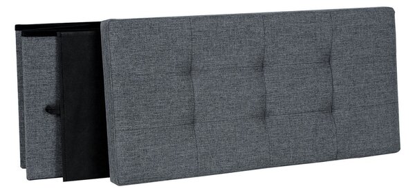 Пейка с кутия за съхранение за антре, Songmics, Сив, 76x38x38 см