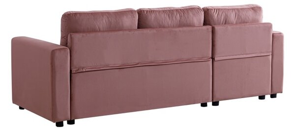 Ъглов диван с място за съхранение Kamore Dark Khaki 223x146x85 cm