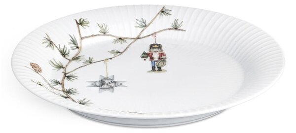 Бяла порцеланова чиния с коледен мотив ø 27 cm Hammershøi Christmas – Kähler Design